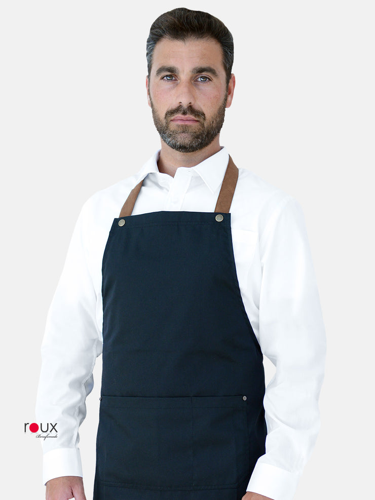 bib apron leather strap
