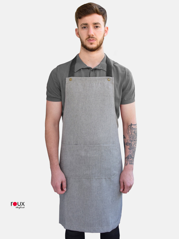 bib apron grau