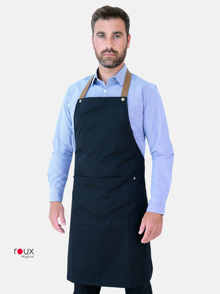 bib apron leather strap